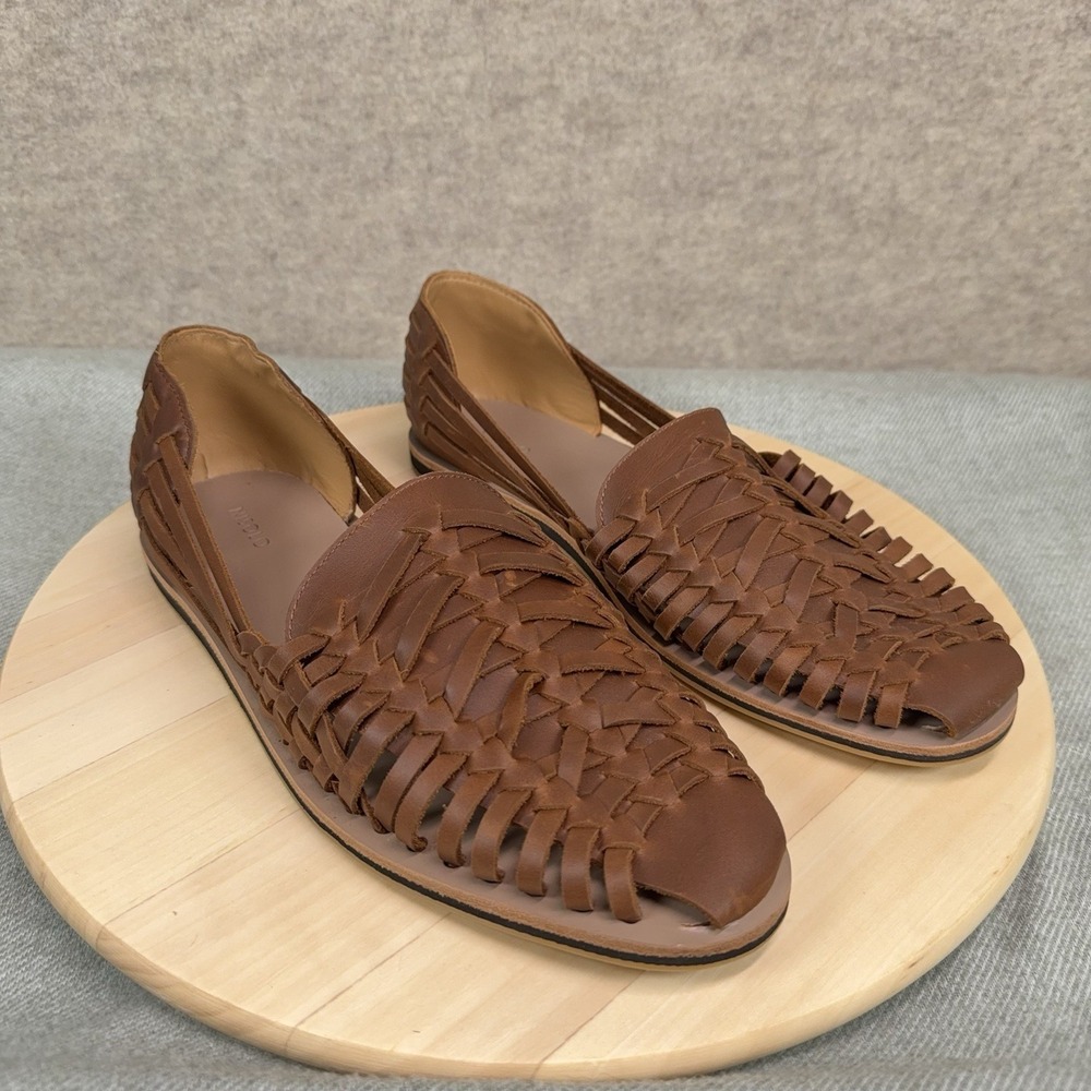 Nisolo Huarache Sandal 2.0 Brown Leather Woven Mens Size 11.5 Summer Resort